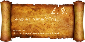 Lengyel Varsány névjegykártya