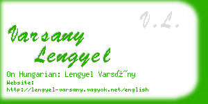 varsany lengyel business card